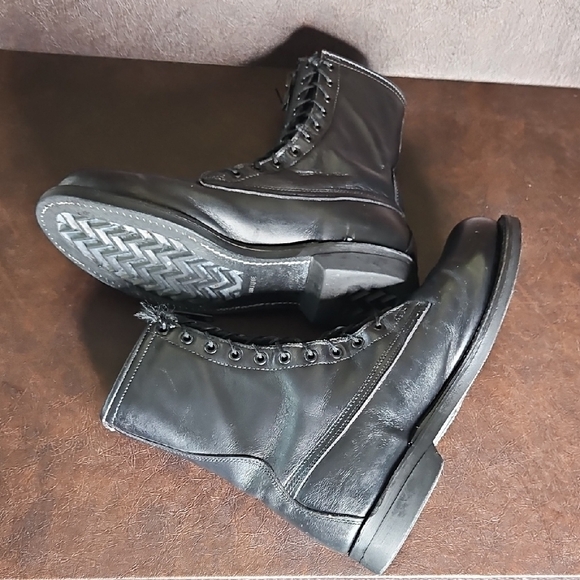 Vintage 1996 Biltrite Flight Aviator Combat Zip Lace Up Boots Size 10D - Picture 6 of 15